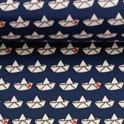 Baumwolle - Love Boat Cherry Picking hellblau